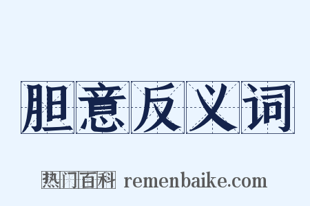 胆意反义词是什么意思的图片